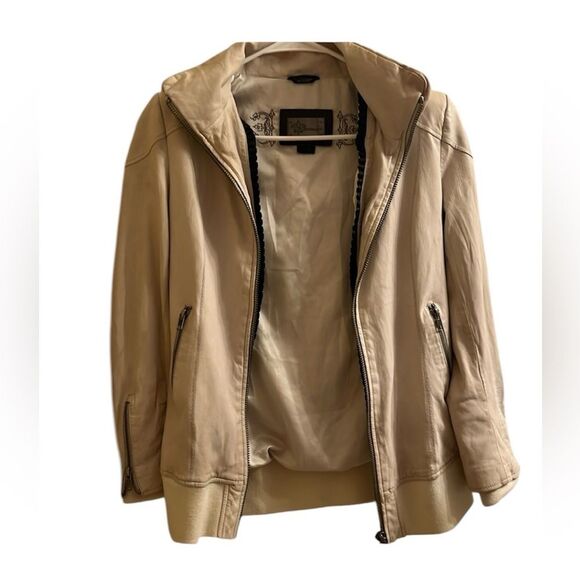 Mackage Womens Genuine Lambskin Leather Moto Jacket butter soft - Picture 1 of 5